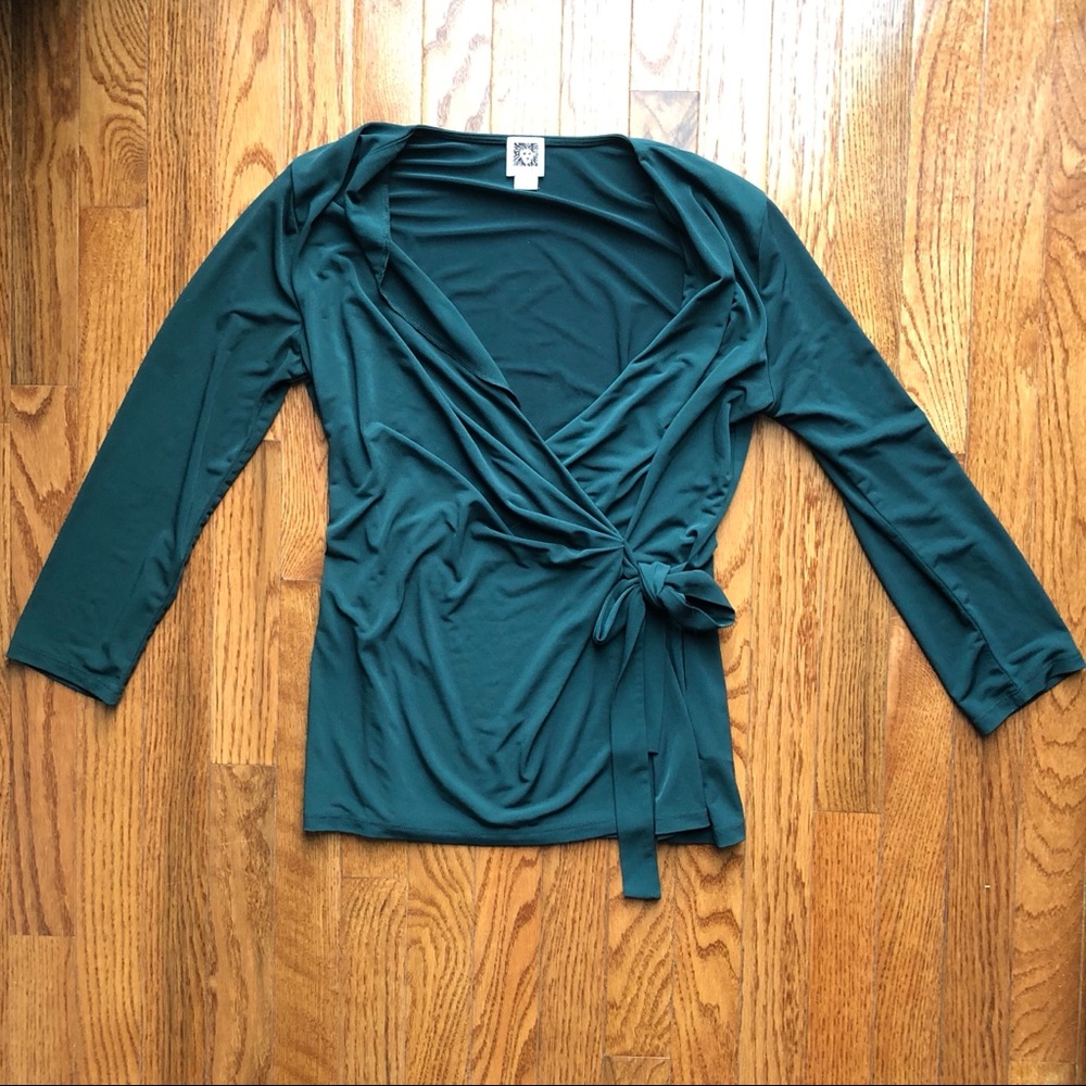 Anne Klein faux wrap top